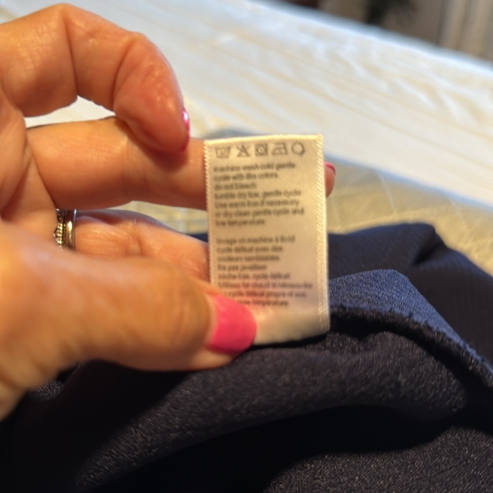 Tabitha Navy Dress with Gold Accents - Picture 13 of 13